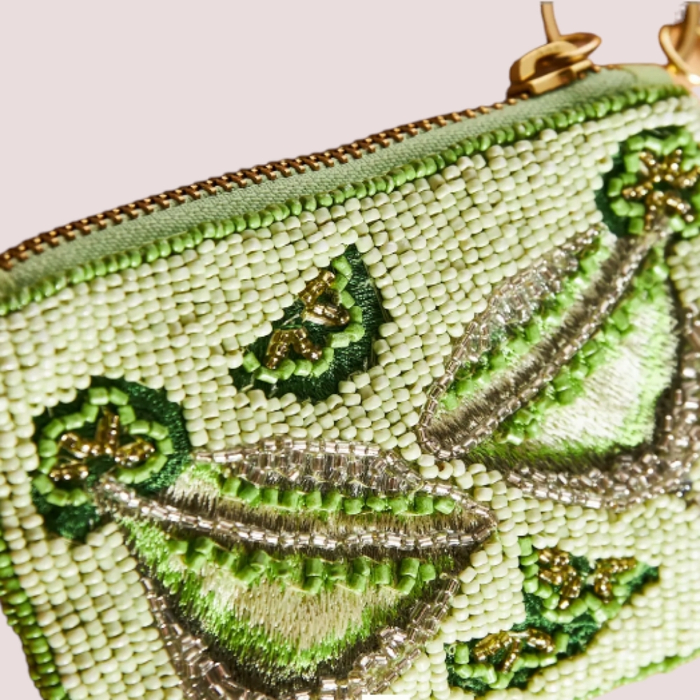 Anthropologie The Beaded Coin Purse: Summer Edition Lime Green, Margaritas - Picture 3 of 7